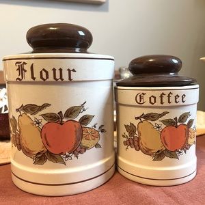 MCM flour and coffee kitchen canisters